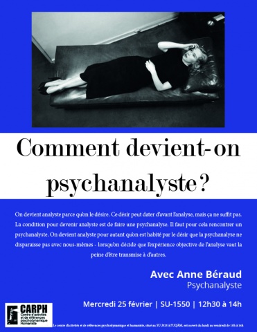 Affiche : Comment devient-on psychanalyste ?